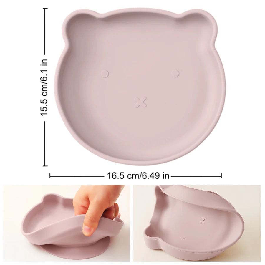 Silicone Bear Suction Plate