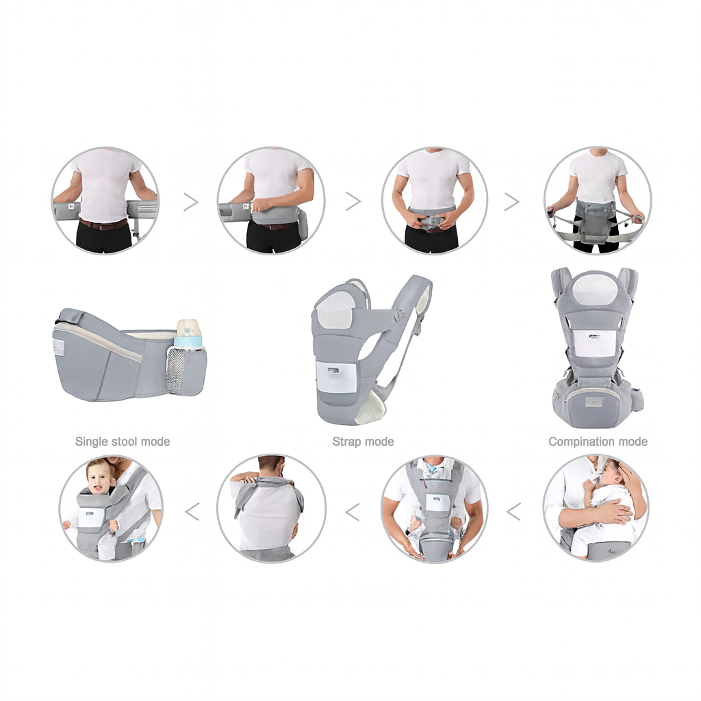 Ergonomic Baby Carrier with Waist Stool
